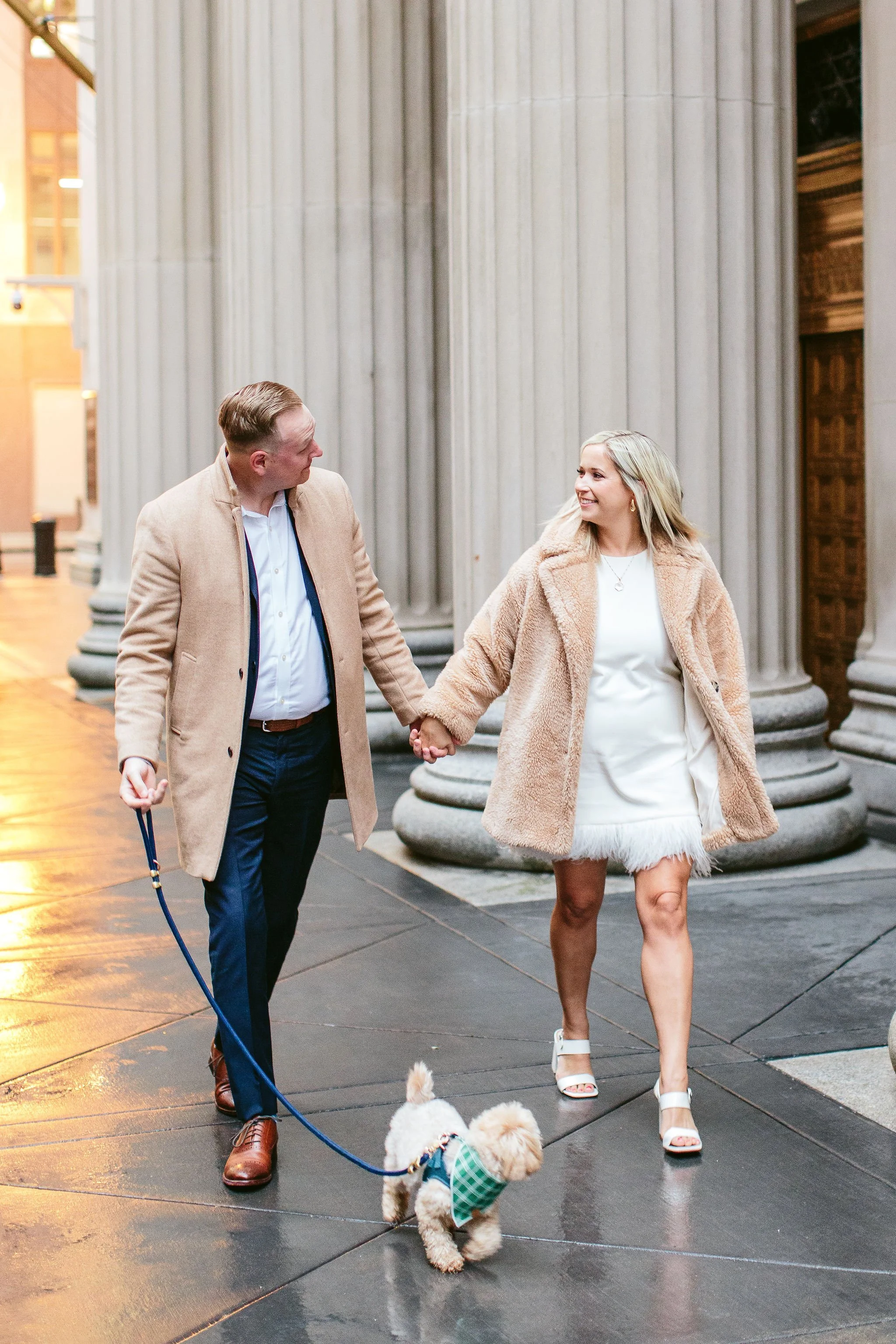 chicago engagement session with dog