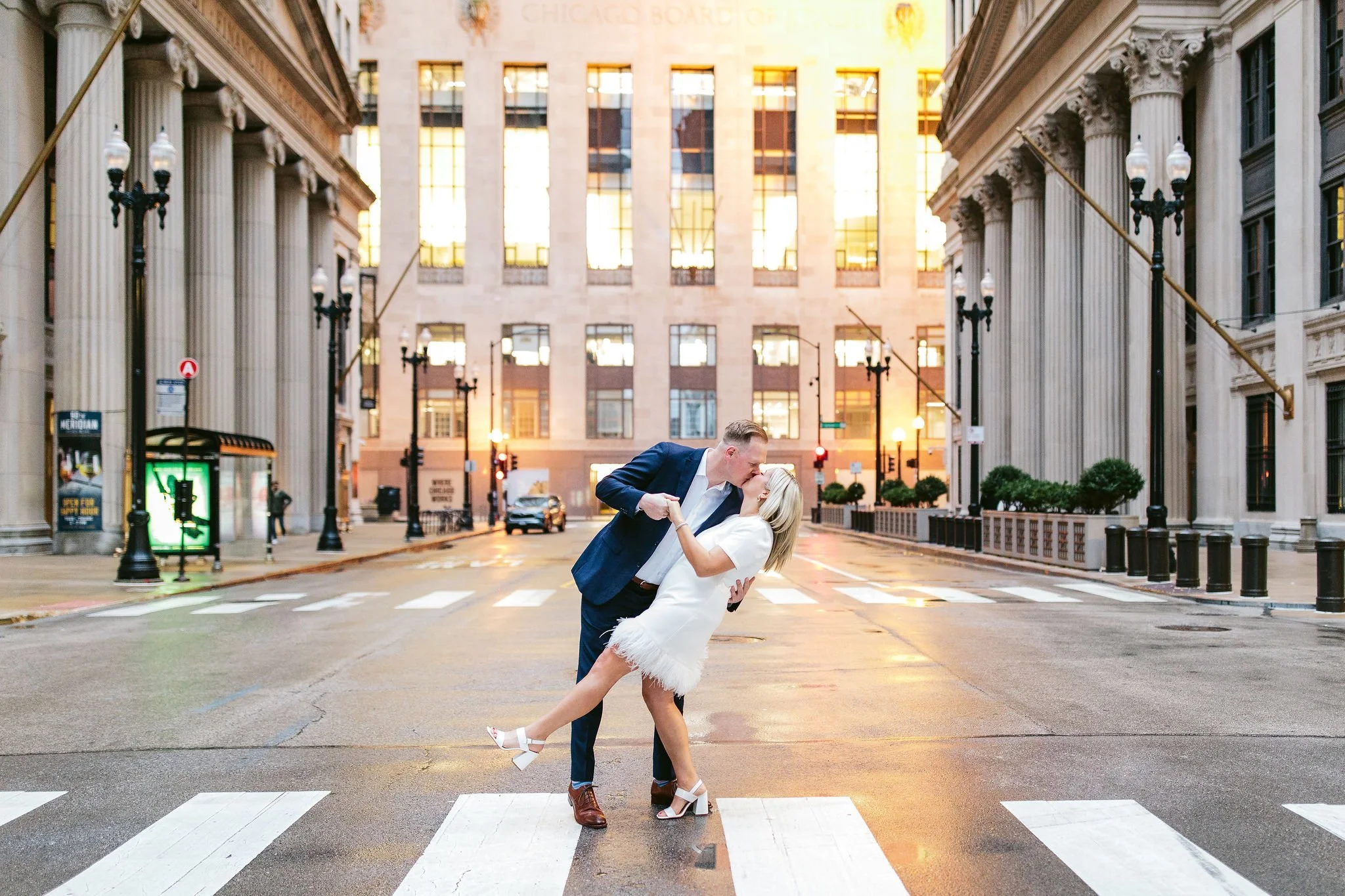 winter board of trade engagement photos