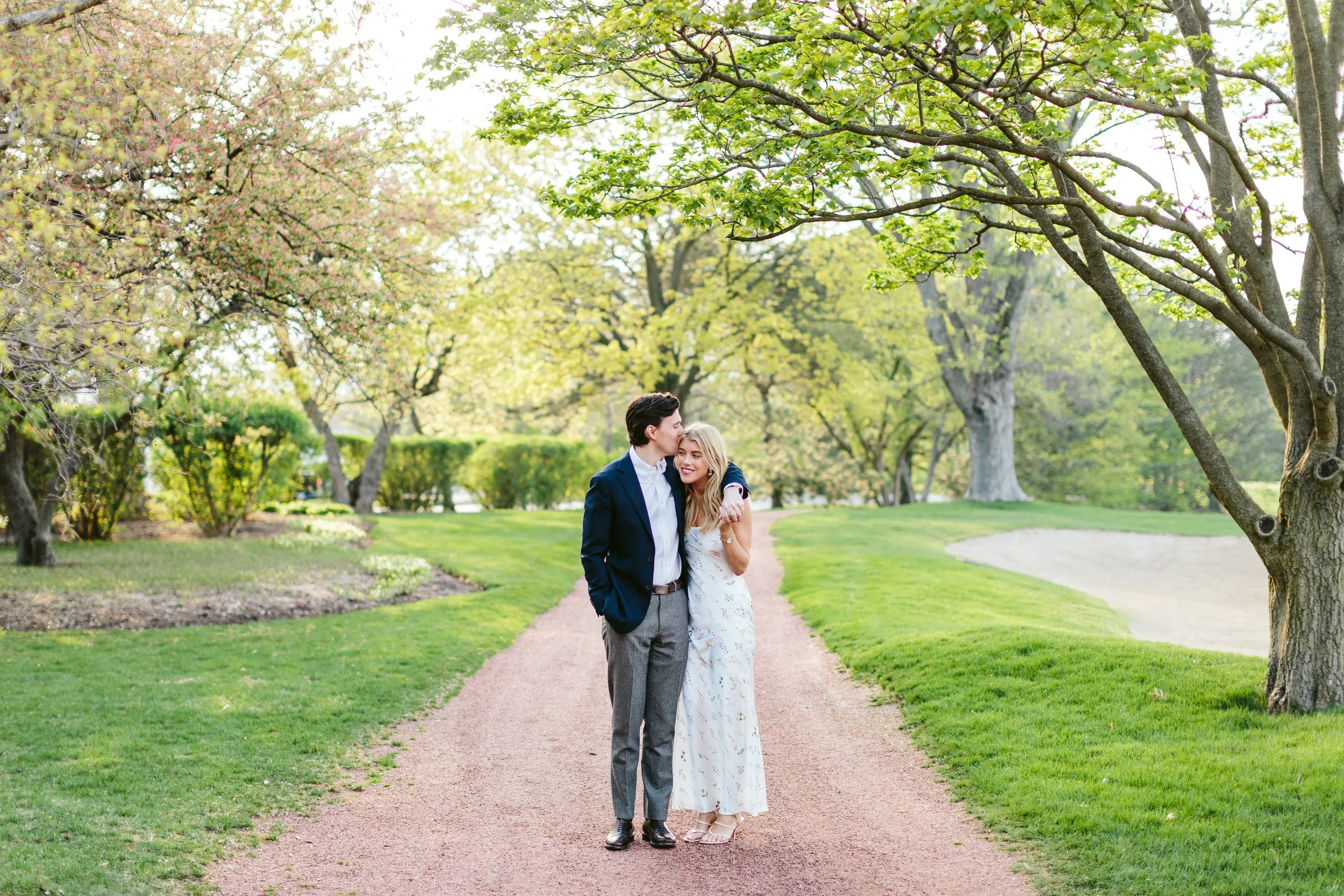 Taylor &amp; John, Spring Engagement Session at Indian Hill Club, Winnetka, IL