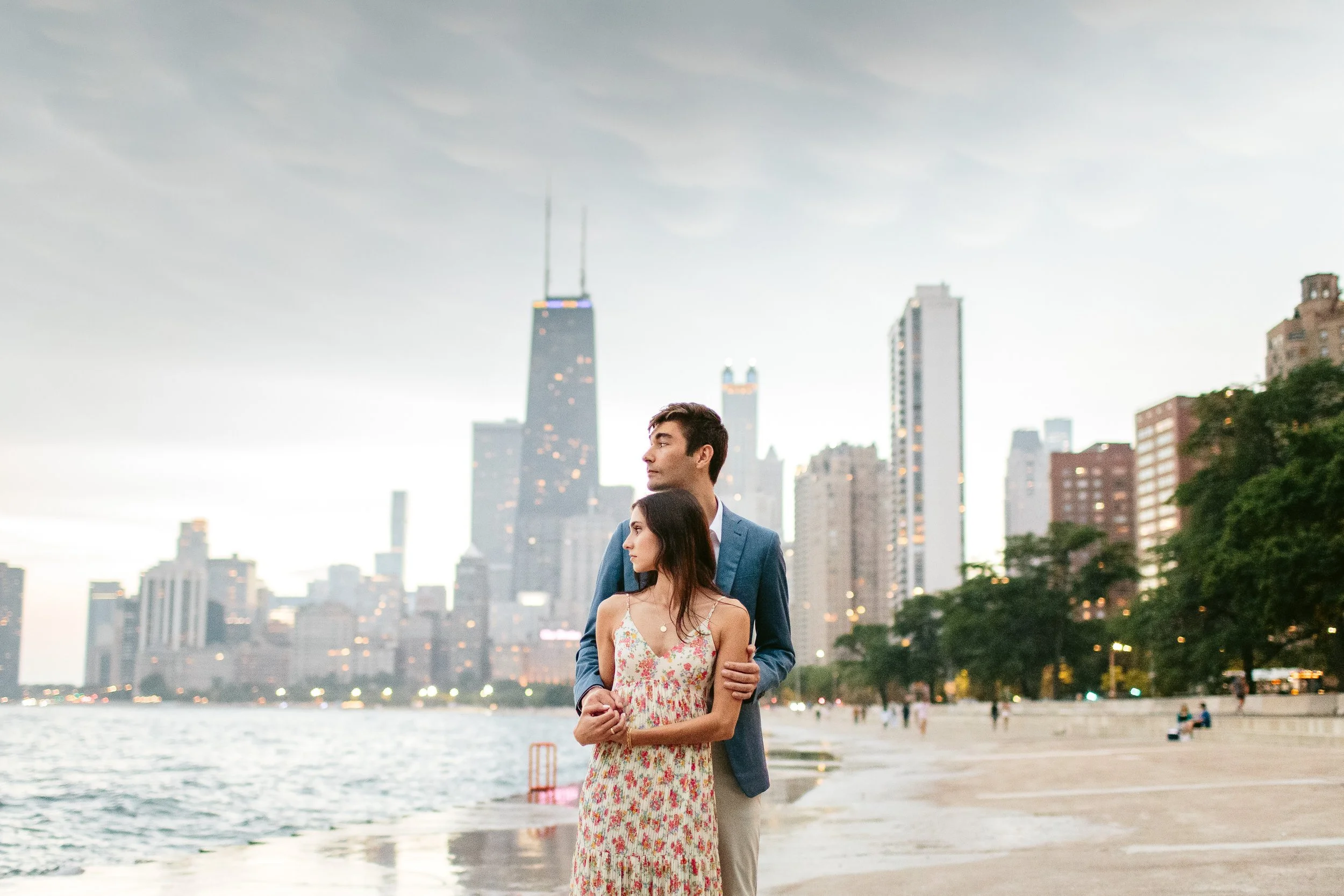 Jamie &amp; Chris, Engagement Session at Chicago's Classic North Avenue Beach