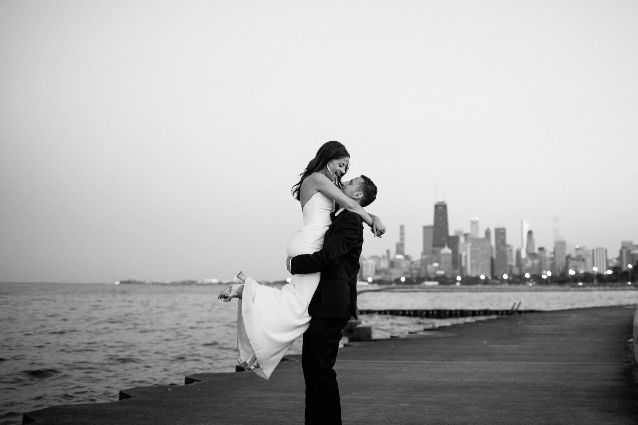 Taylor &amp; David, Energetic Summer Wedding at Theater on the Lake, Chicago, IL