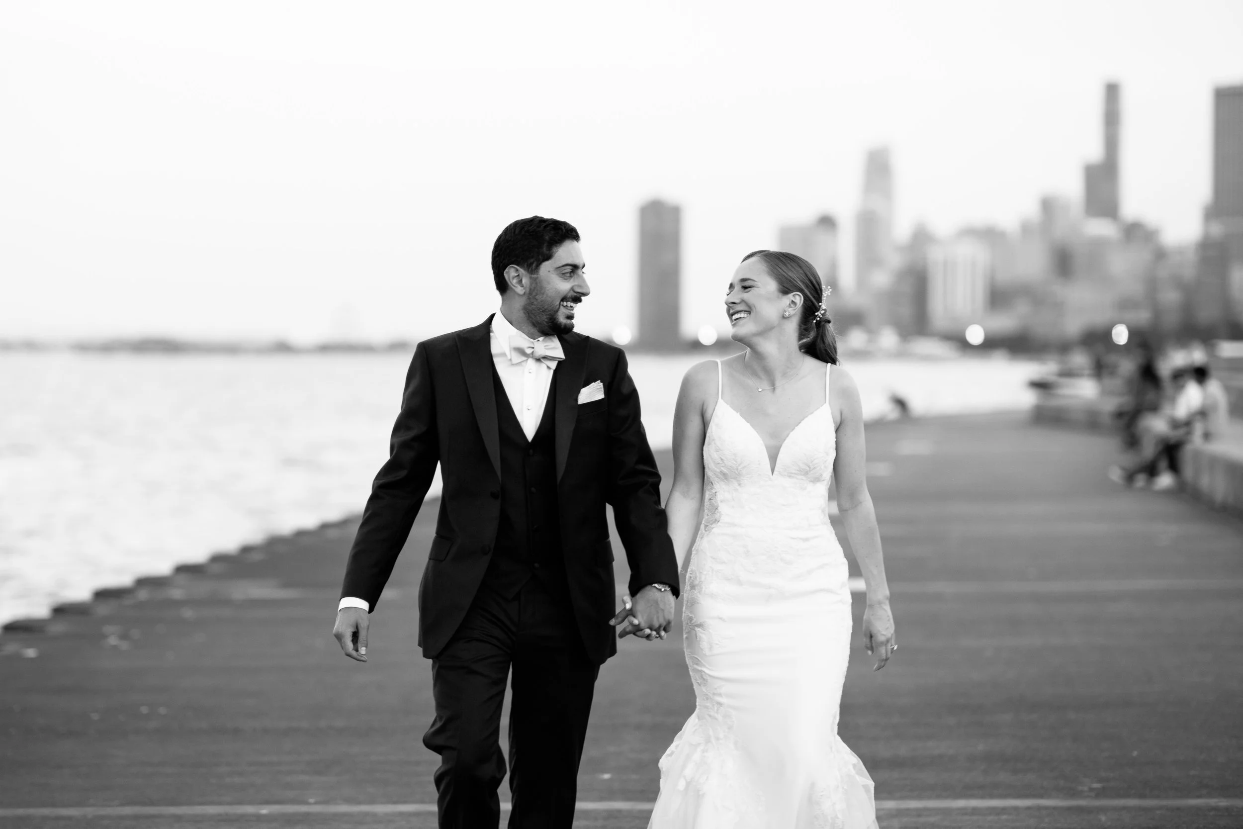 Nancy &amp; Navid, Simplistic Wedding at Theater on the Lake, Chicago, IL