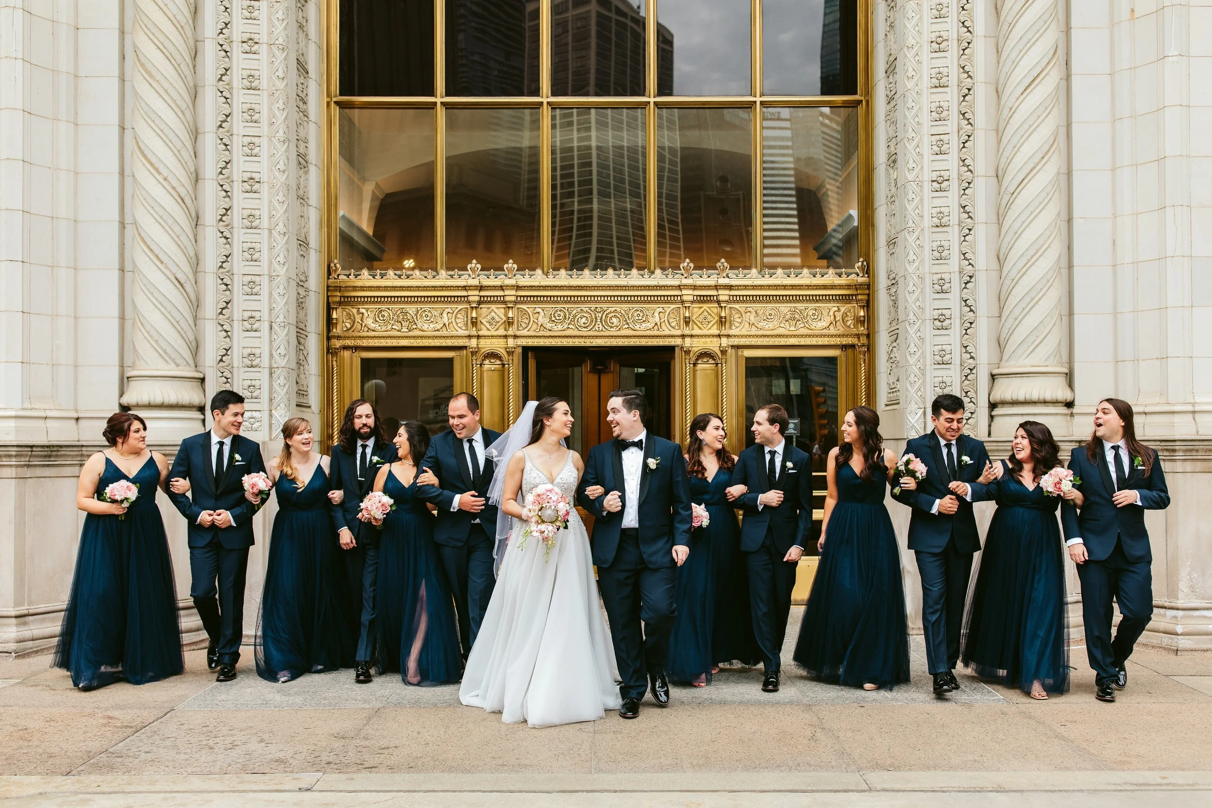 Miranda &amp; Ryan, Modern Wedding at Chicago's Blackstone Hotel, Chicago, IL