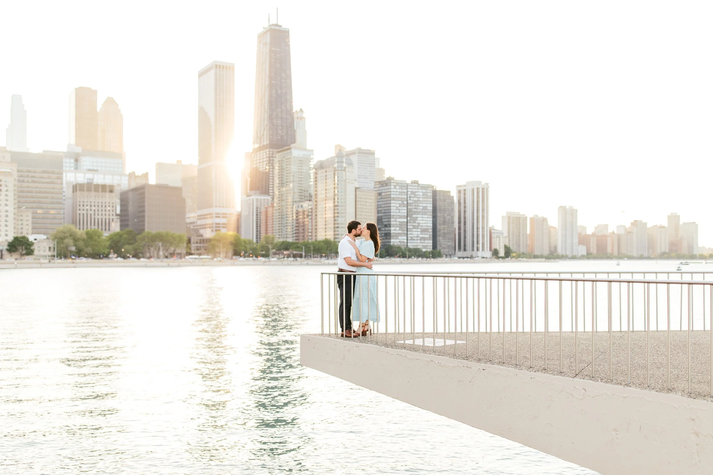 Simon &amp; Audrey, Engagement Session at Milton Lee Olive Park Beach, Chicago, IL