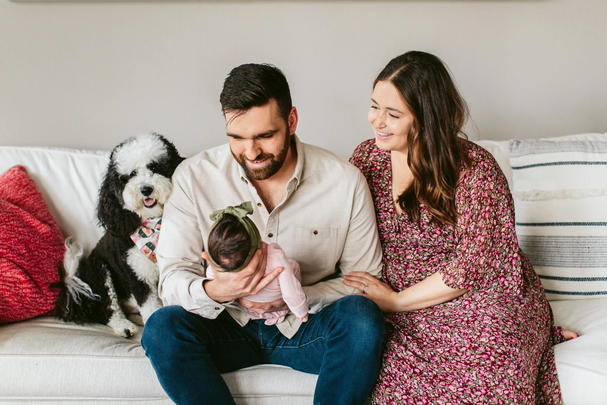 Darling Newborn Session with the Skwiat Family in Logan Square, Chicago, IL