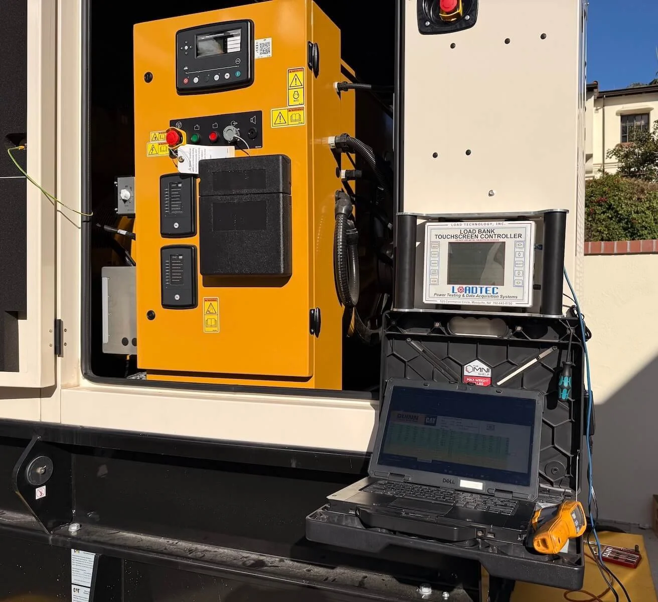 back-up power with Load Bank Touchscreen Controller