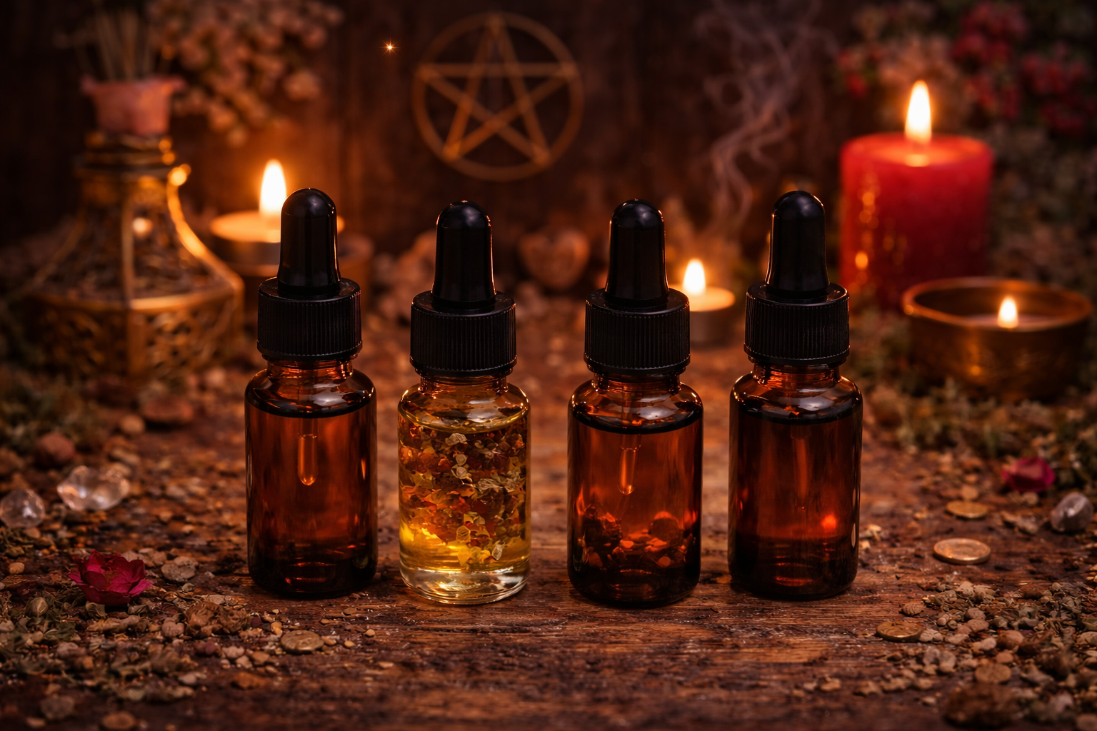 Schutz Ritualöl 10 ml – Energetisches Schutzöl mit Kristallchips | Vollmond aufgeladen | Spirituelles Ritualöl für Schutz & Energiearbeit