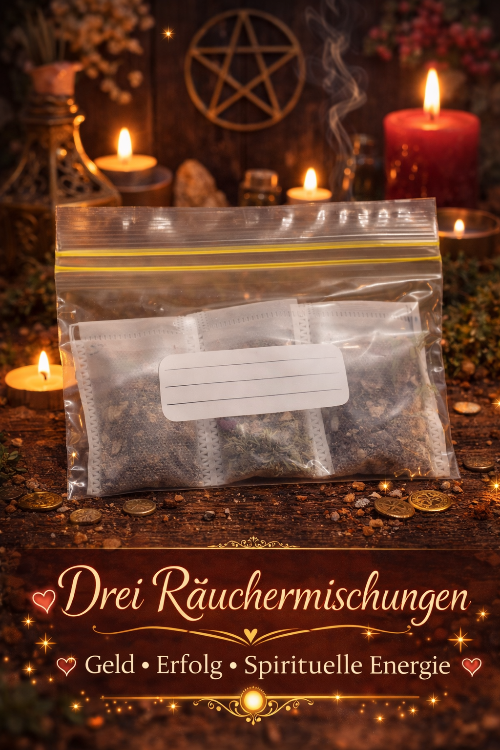 Räuchermischung Set – 3 Räuchermischungen für Schutz, Reinigung & Harmonie | Kräuter Räucherung | Ritual Räucherwerk