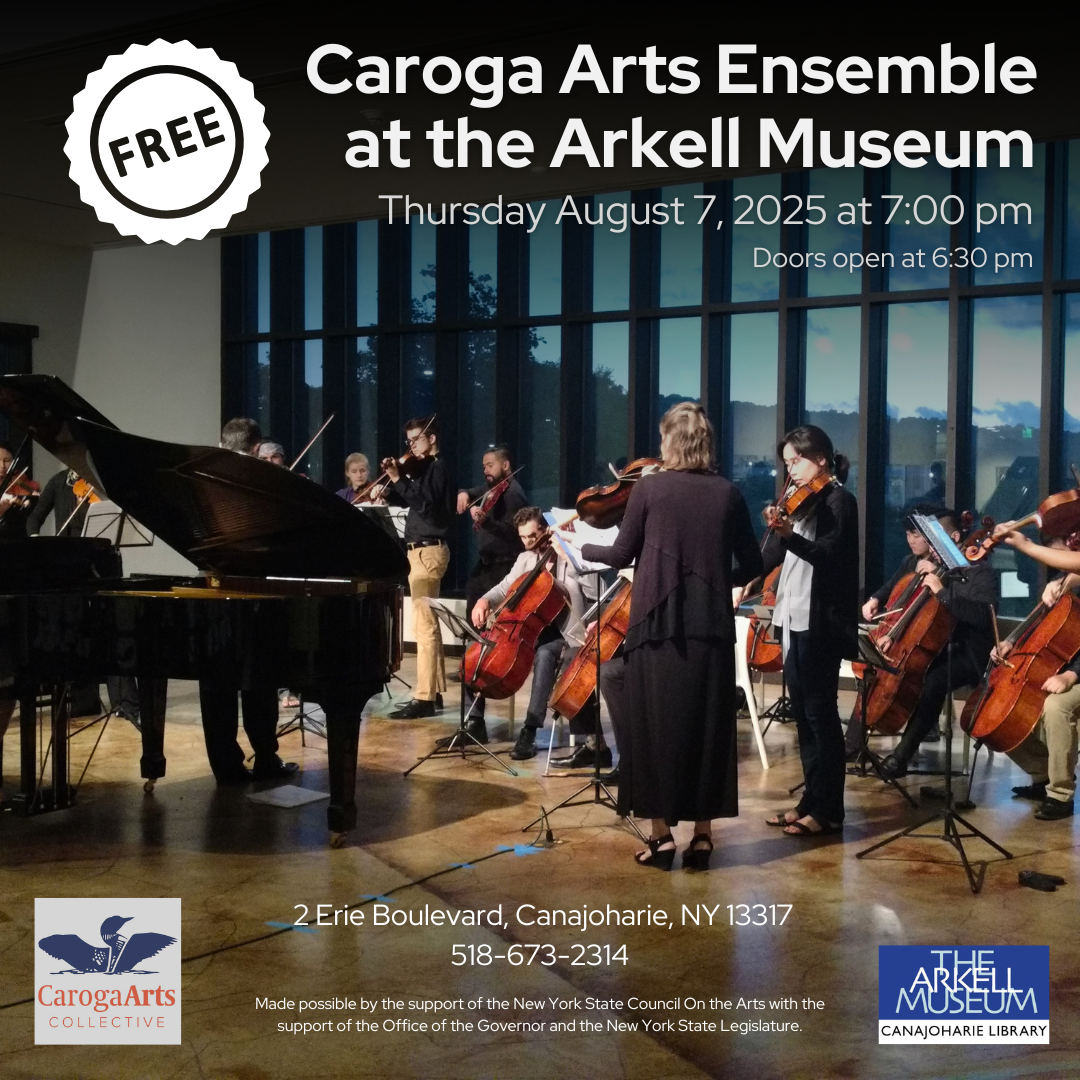 A graphic for the Caroga Arts Ensemble Concert on July 16 at 7 pm.