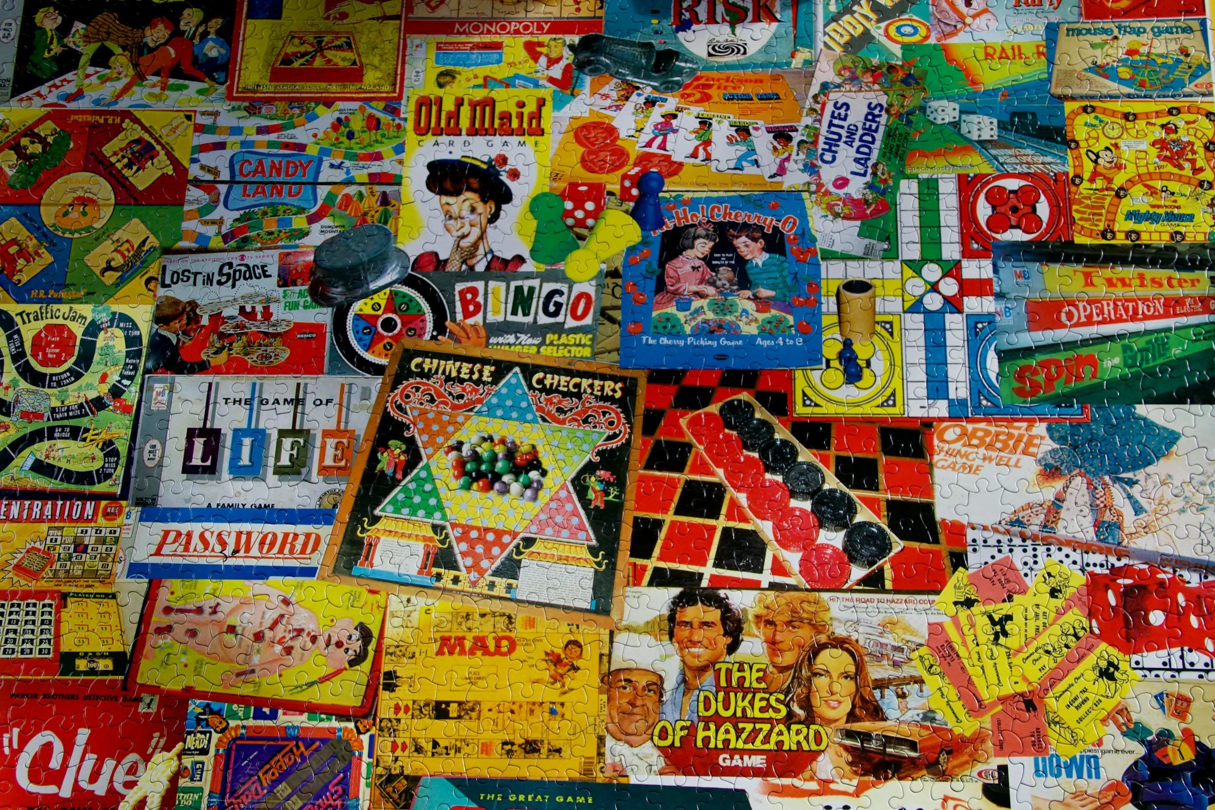 This is a stock image of various board games