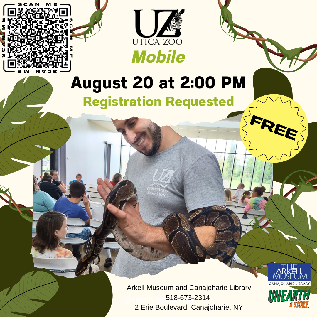 A graphic for the Utica Zoomobile on August 20 at 2 pm.