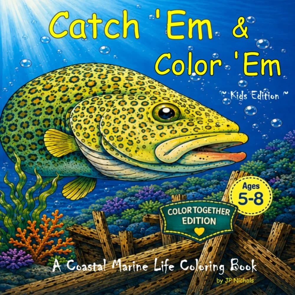 Catch 'Em & Color 'Em - A Coastal Marine Life Coloring Book for Kids
