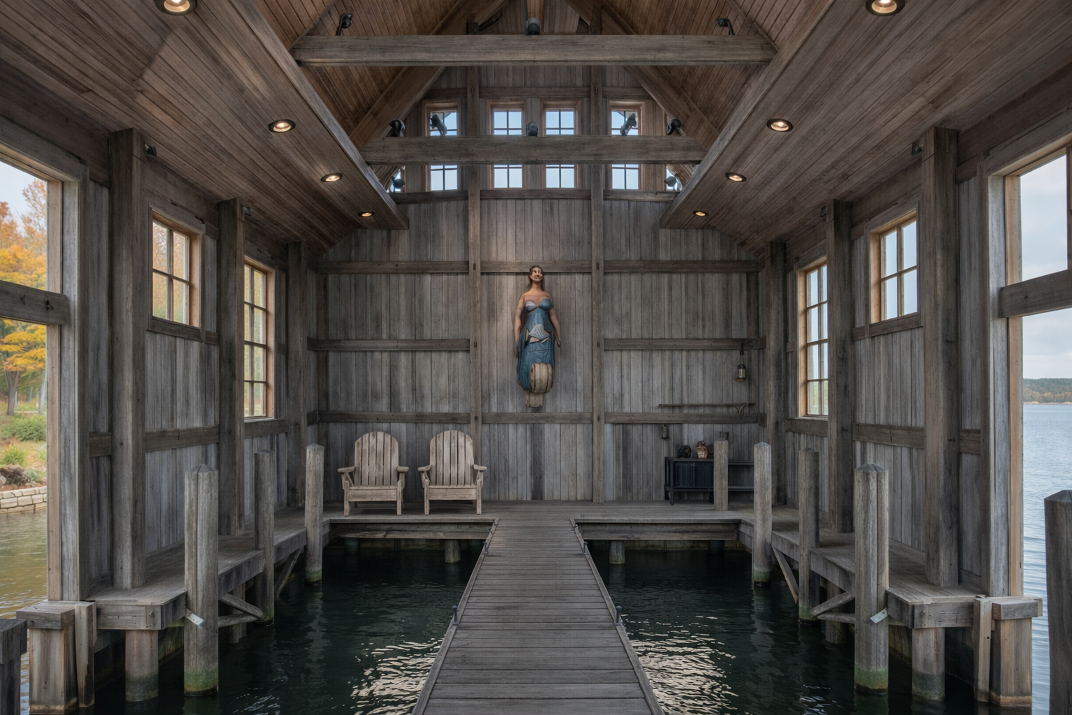 Where the water sighs beneath the boards and sunlight drifts within,
CREEKY hums her river songs with all her kindred kin.
They whisper tales of wanderings, of coves and quiet bends—
The Boathouse keeps their stories safe, a home for floating friends