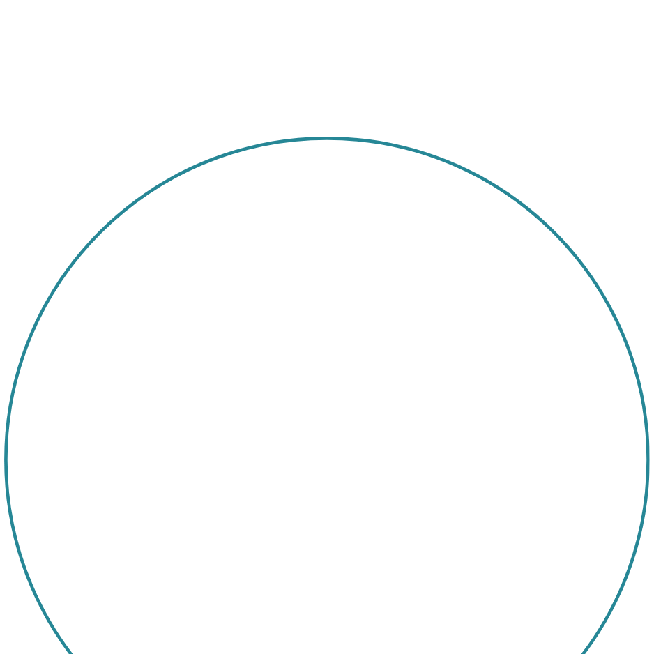 Light blue decorative art deco circle