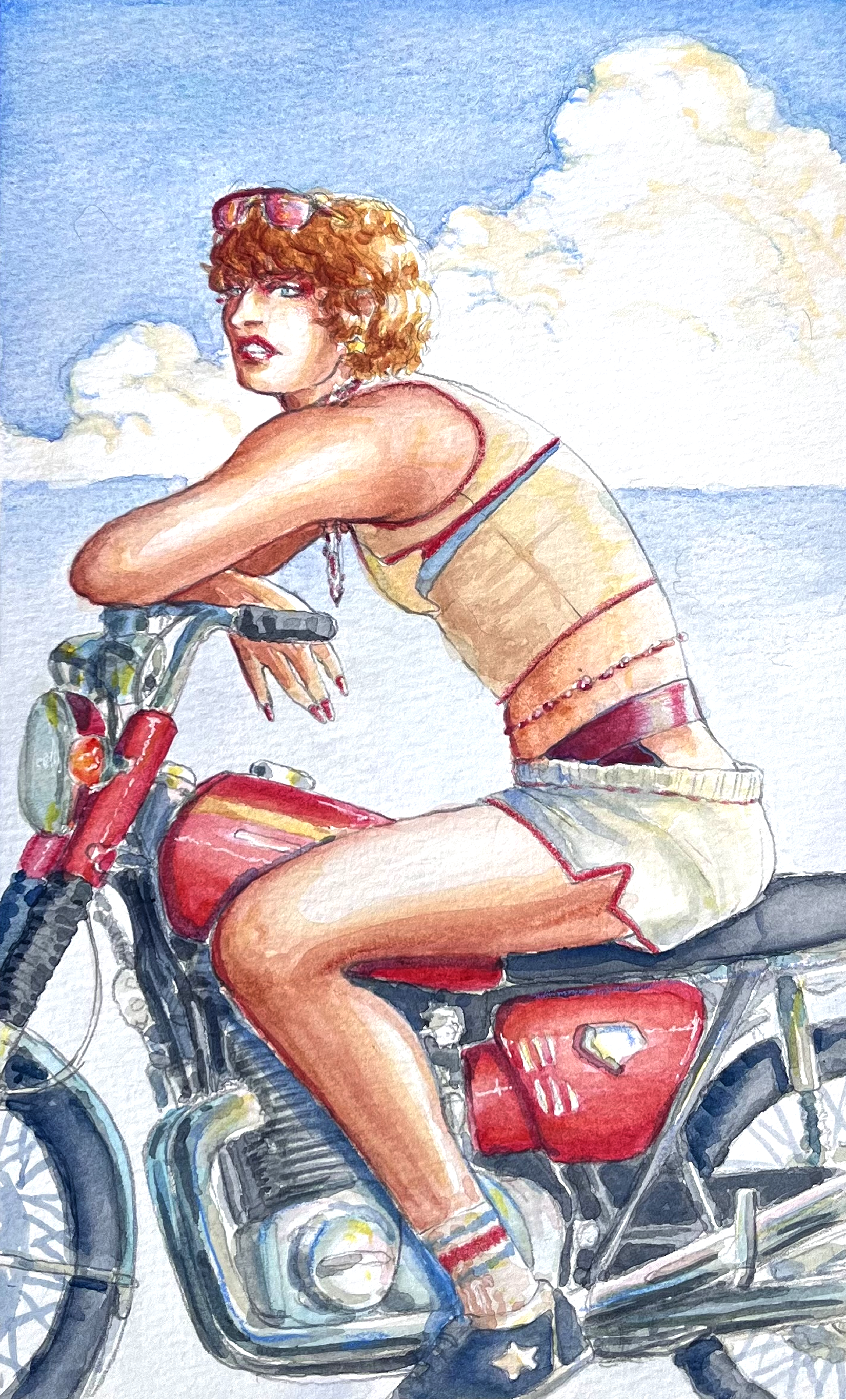 American Summer (2024) - Watercolor & colored pencil