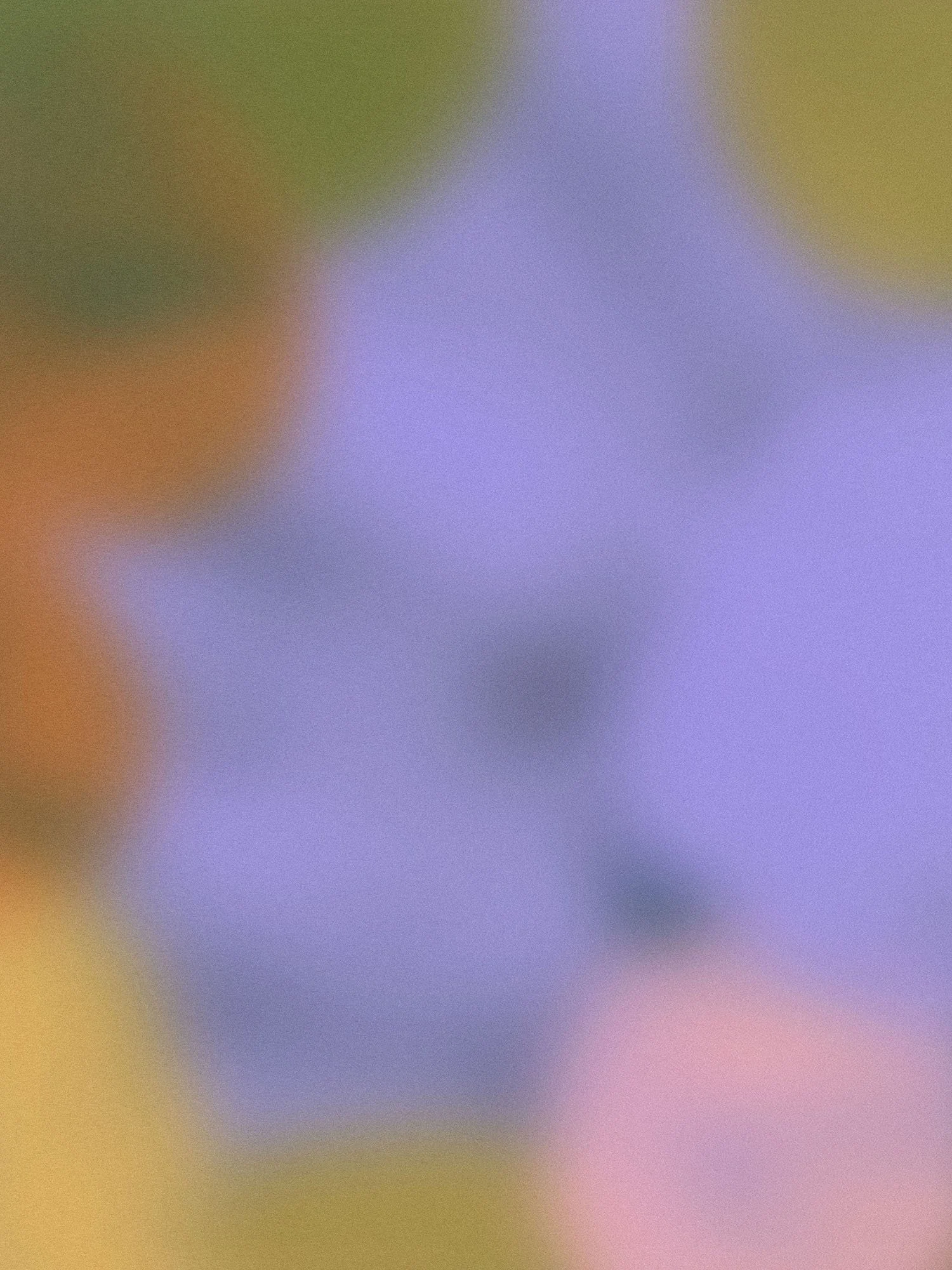 Grainy pastel gradient of lavender, peach, and soft yellow tones creating a calming, atmospheric background.