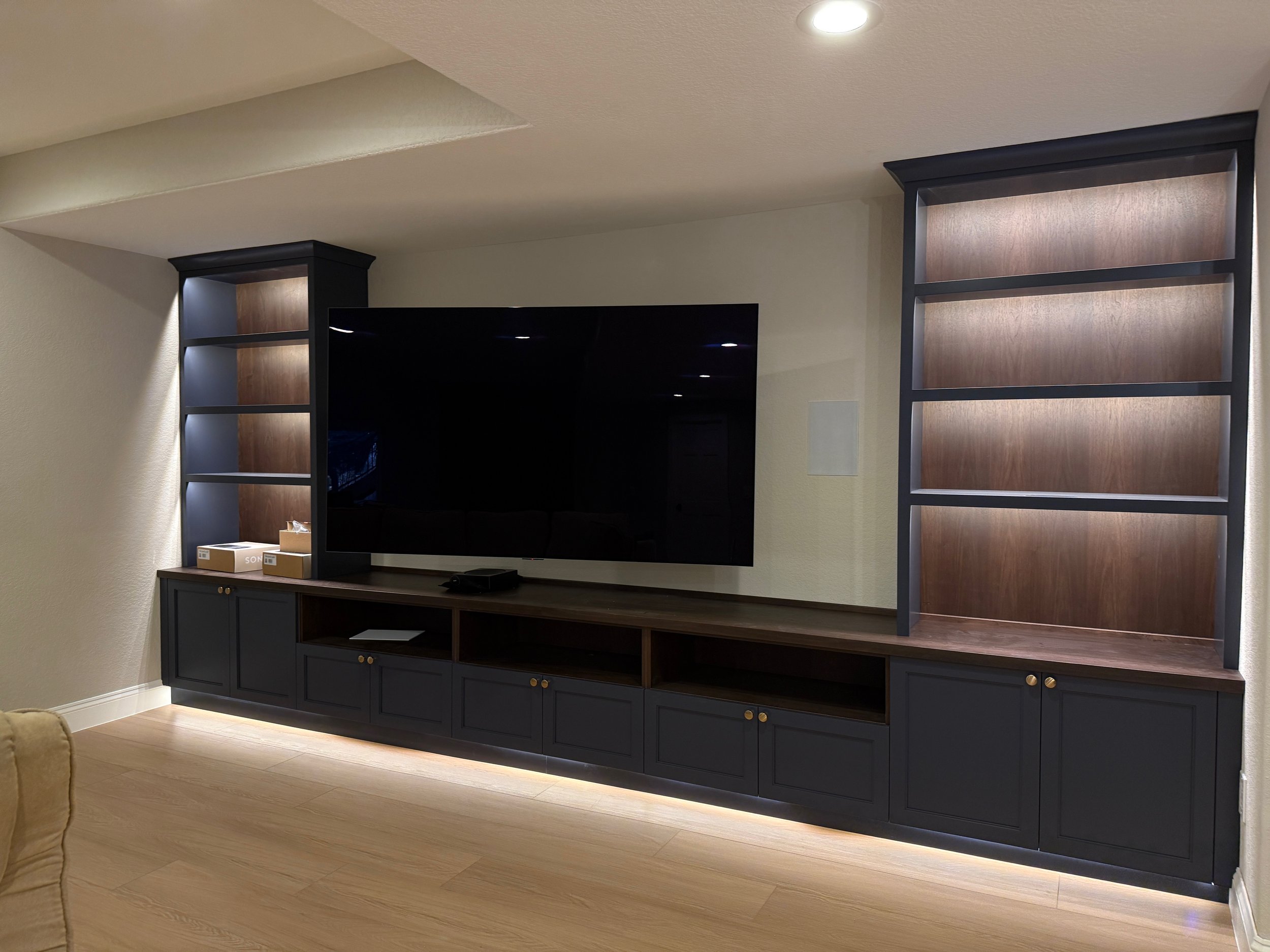 modern built-in tv wall unit Colorado