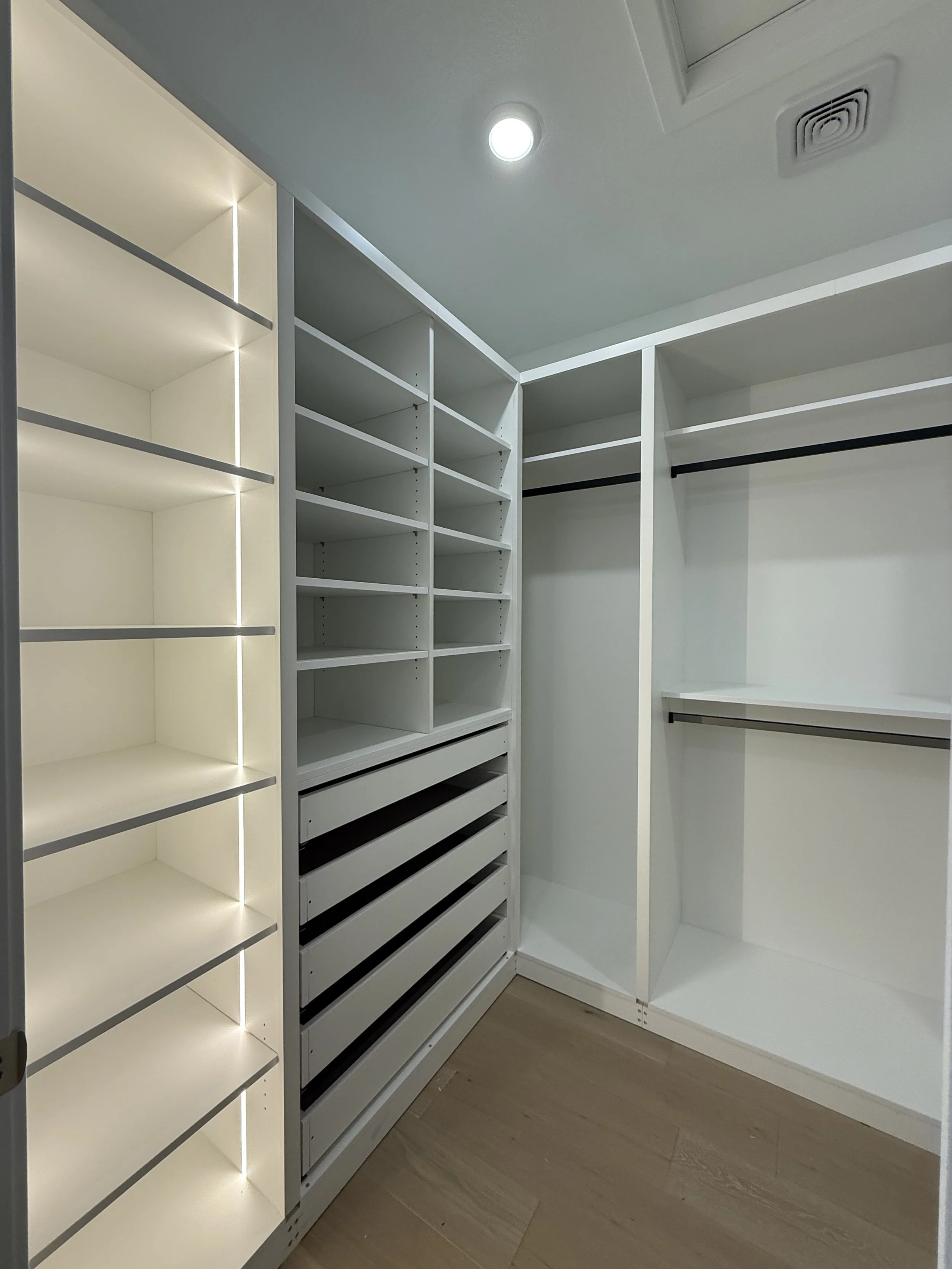 custom walk-in closet cabinetry Colorado