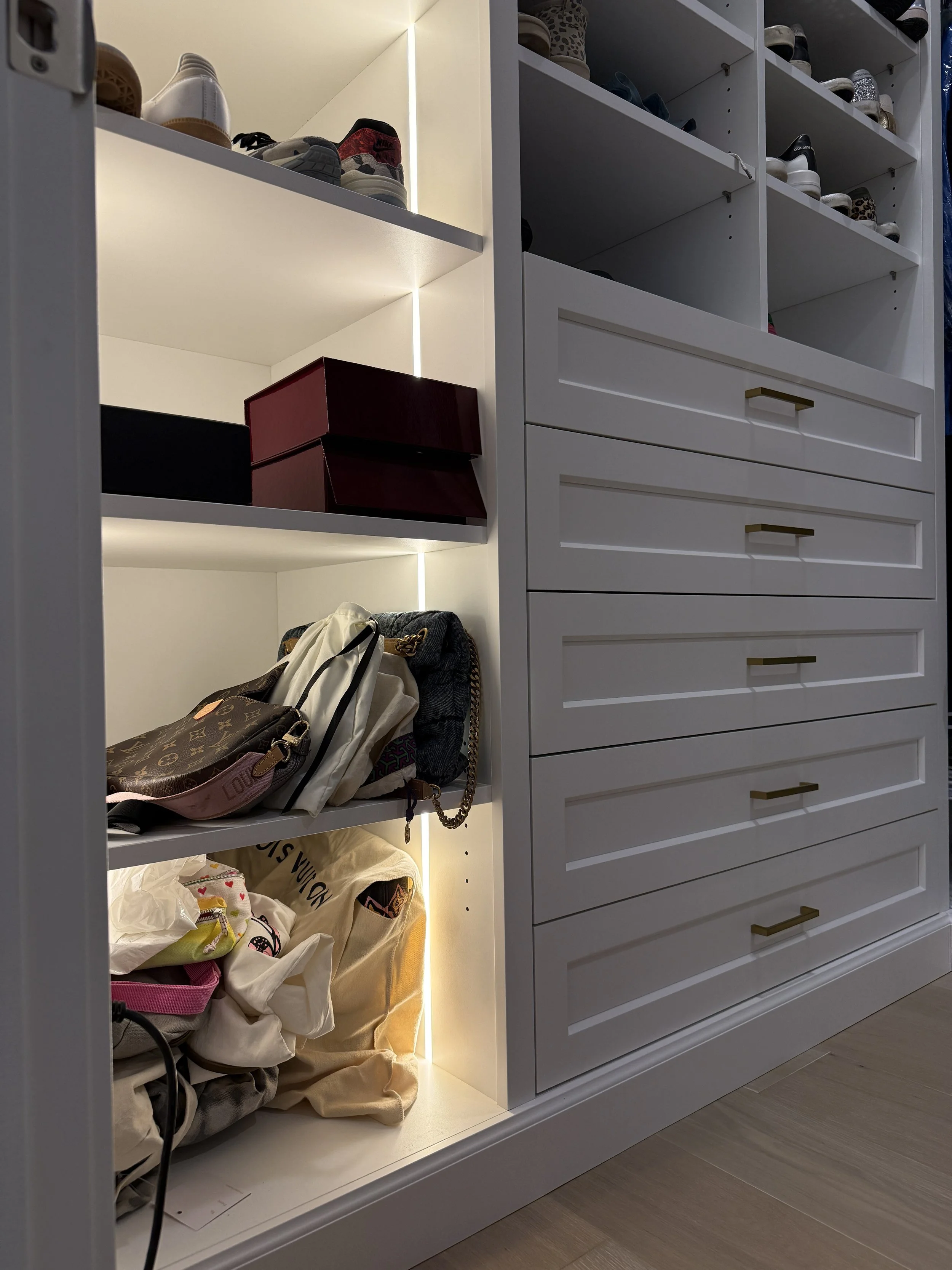 custom walk-in closet cabinetry Denver