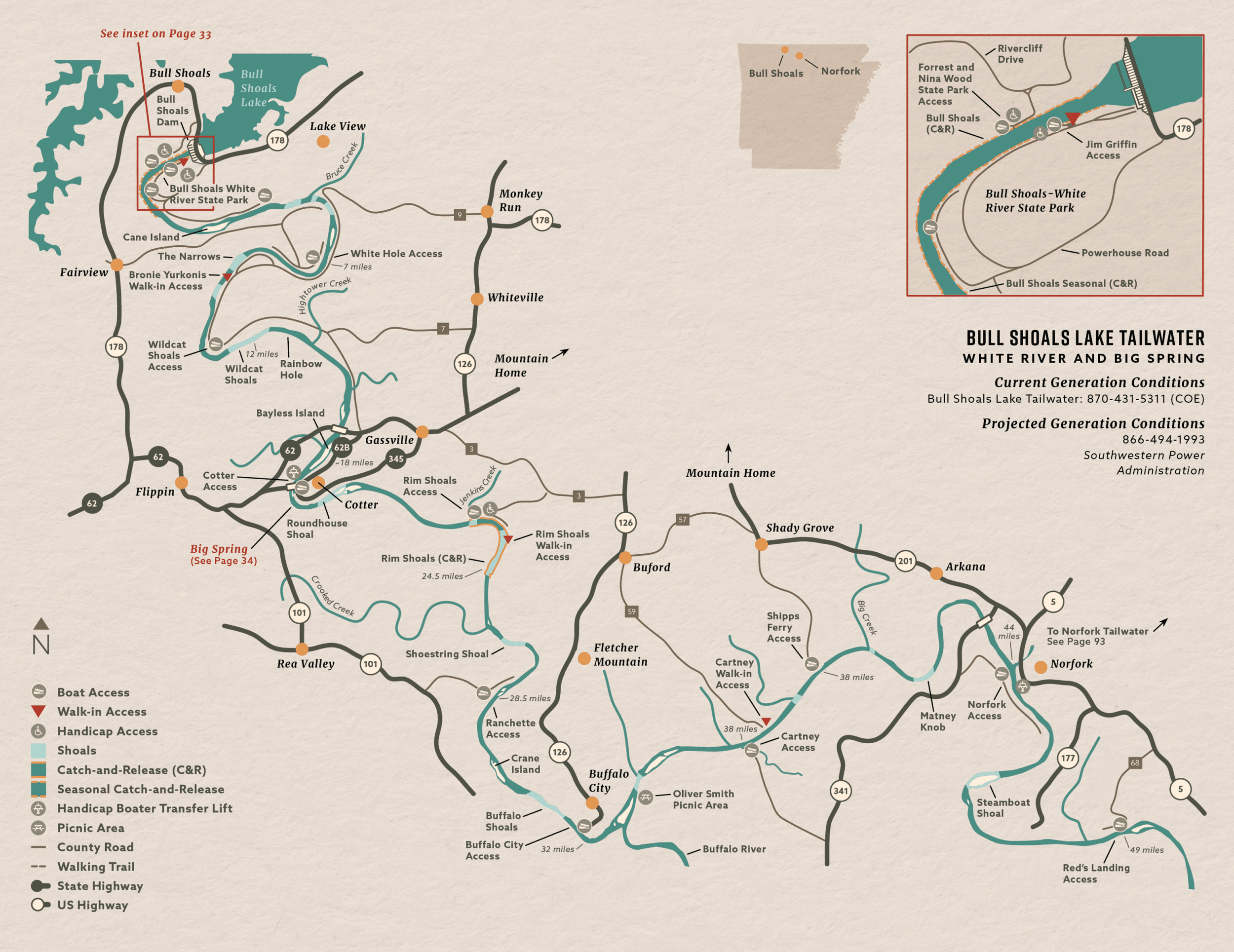 White River Tailwaters Map