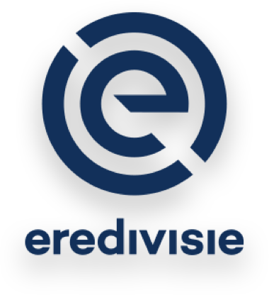 Logo d'Erdivisie, un cercle avec un 'e' stylisé au centre et le texte 'erdivisie' en dessous.