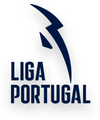 Logo de la Liga Portugal avec une figure stylisée et le texte 'Liga Portugal' en dessous.