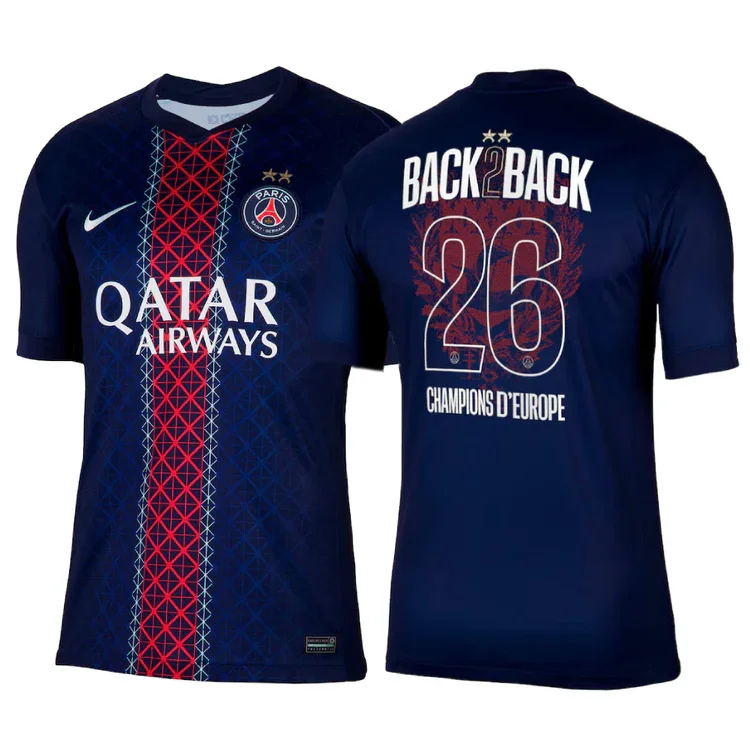 Paris Saint-Germain Maillot Back2back Champion 2026 domicile