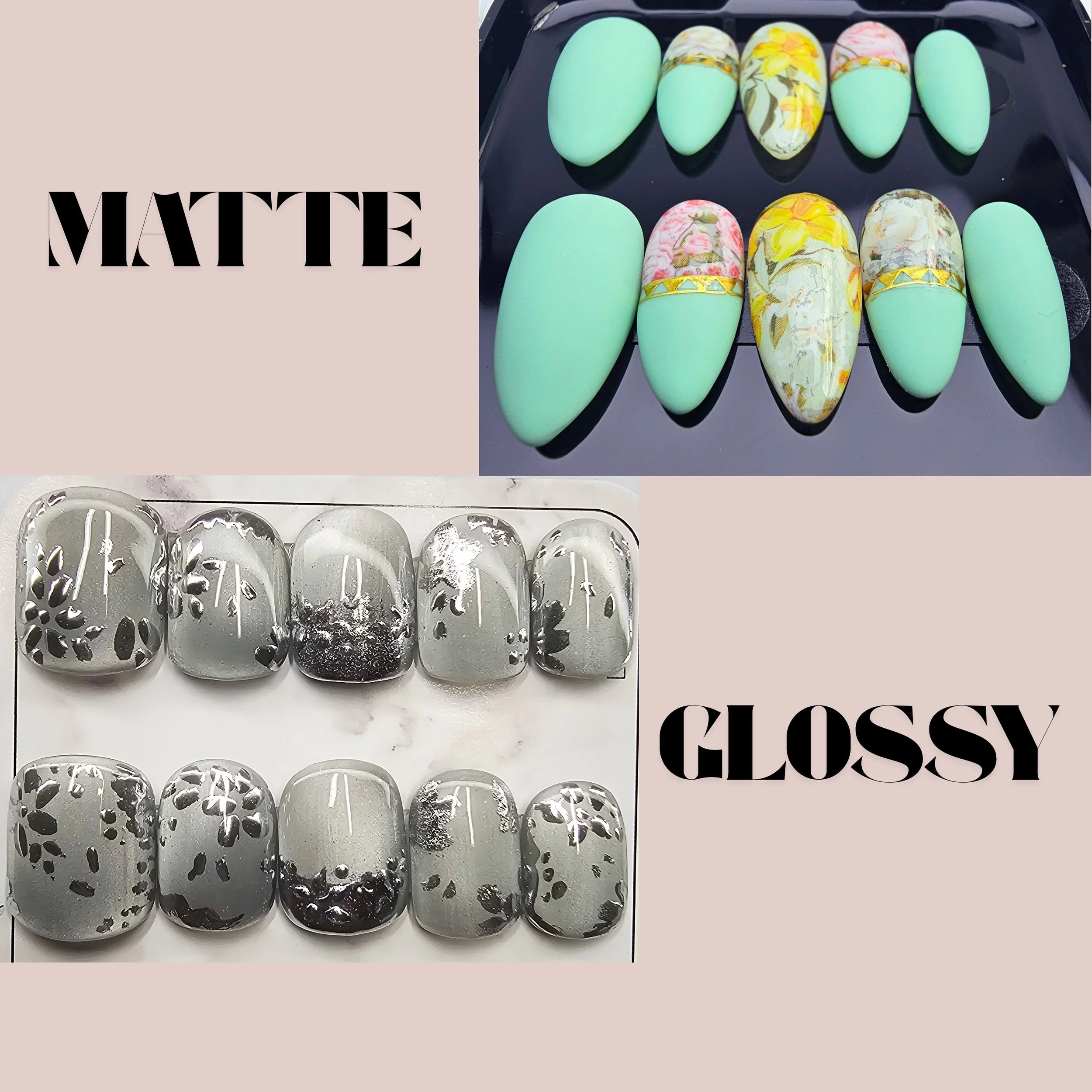 Glossy vs. Matte Top Coat Press-On Nails: How to Choose the Right Finish