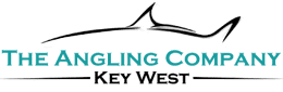 Logo of The Angling Company with text in blue