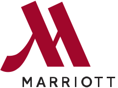 Marriott logo with red stylized 'M' and the word 'Marriott' underneath