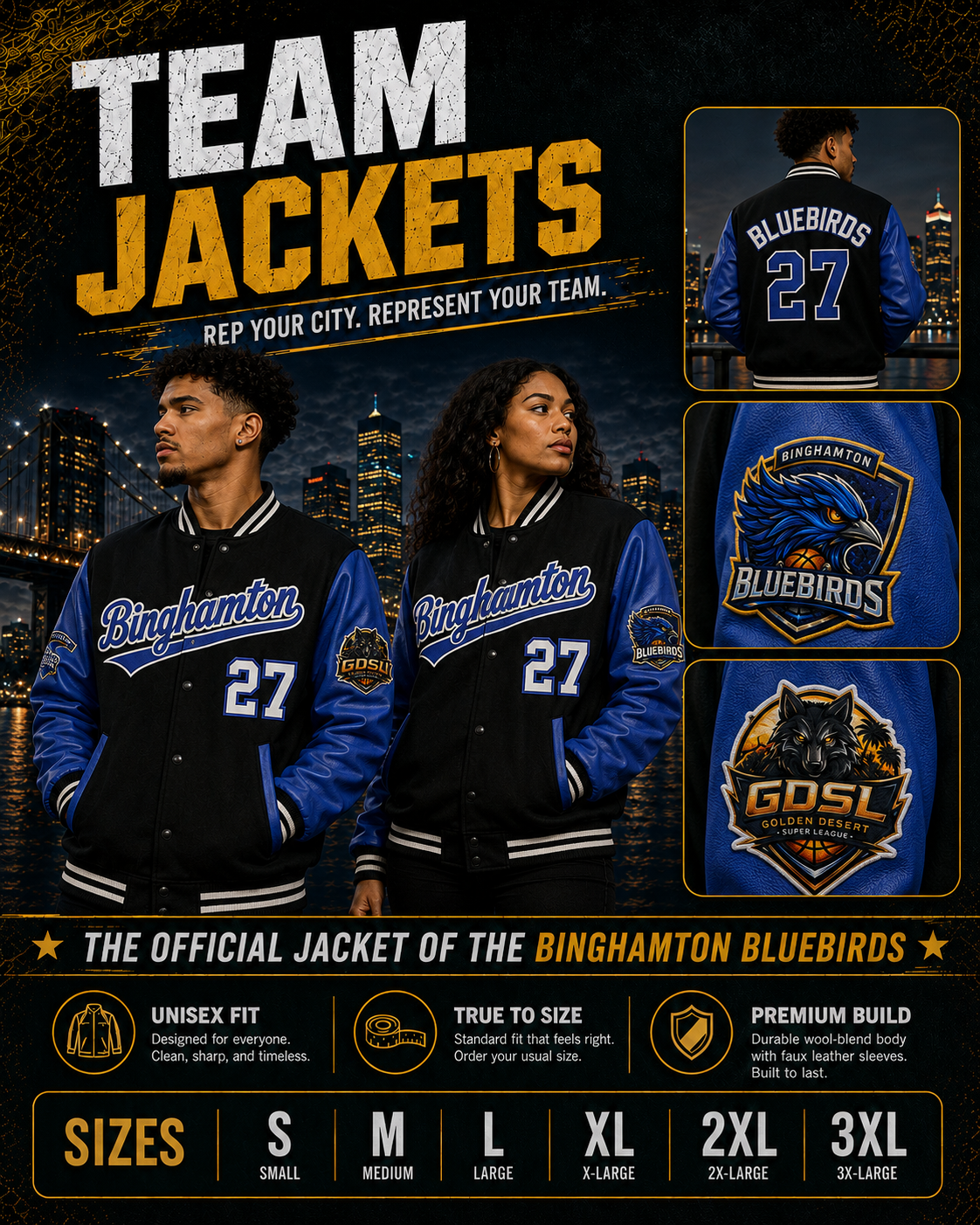 Binghamton Bluebirds Founding Team Collection Jacket