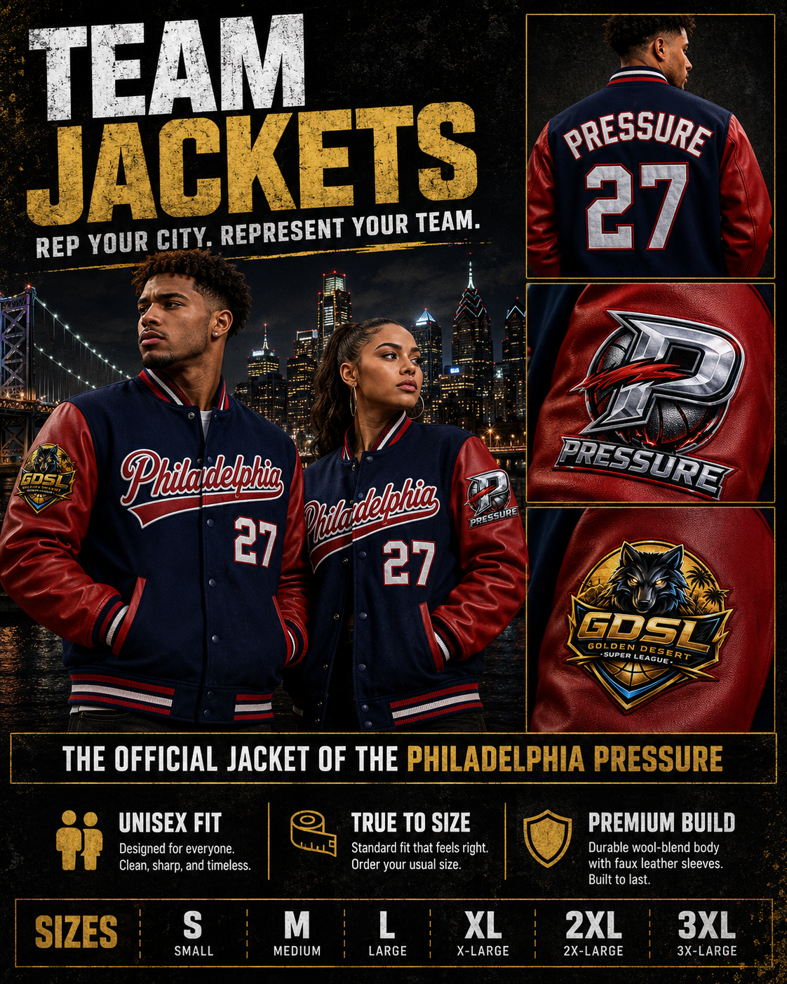 Philadelphia Pressure Founding Team Collection Jacket