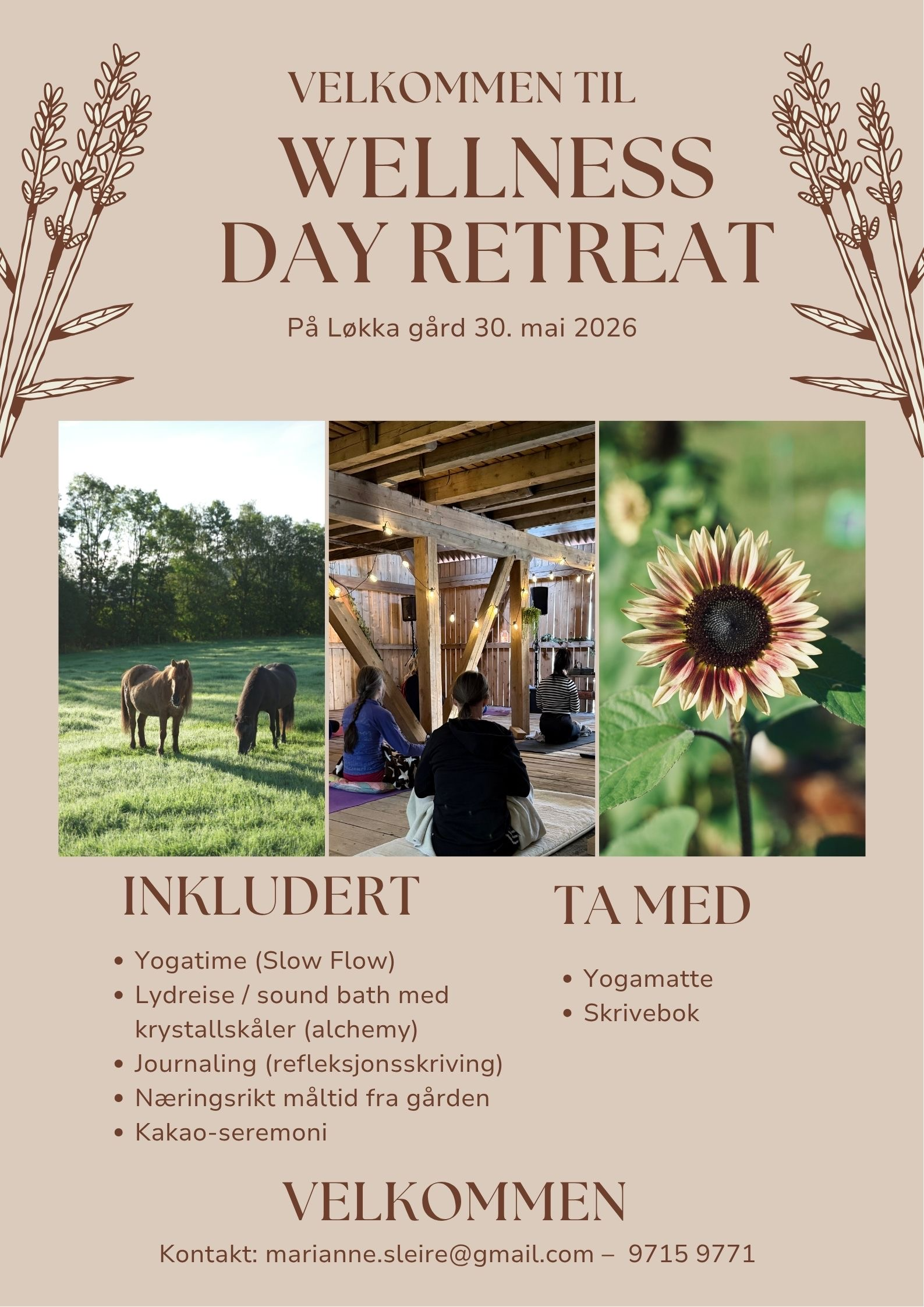 Wellness day retreat at Lokka gard