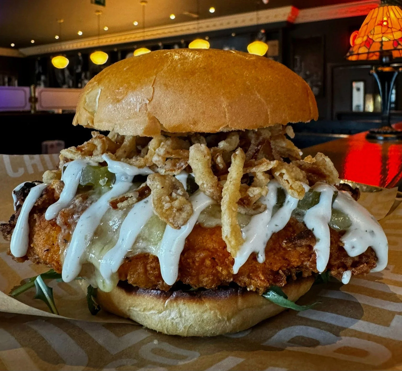 💥 BOSTON BURGER 💥

Crispy chicken fillet with pickles, cheese, Ranch sauce, and crispy onions 👌

Served with fries 🍔🍟

AVAILABLE NOW FROM #BLUECHICAGO 🩵

OPEN FROM 12-LATE EVERY DAY 

NO NEED TO BOOK 🙏

02890 482771 

 #foodoftheday #foodblogg