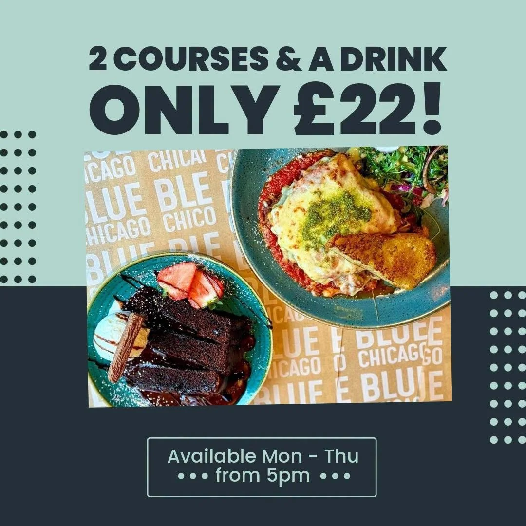 💥 DINNER DEAL YOU DON&rsquo;T WANT TO MISS! 💥

🍽️ Two Courses + a Drink for ONLY &pound;22! 🍸

Available Monday &ndash; Thursday from 5PM
The perfect excuse for a midweek treat 🙌

We&rsquo;re serving it up 12 &lsquo;til late EVERY DAY 🎉
Just tu