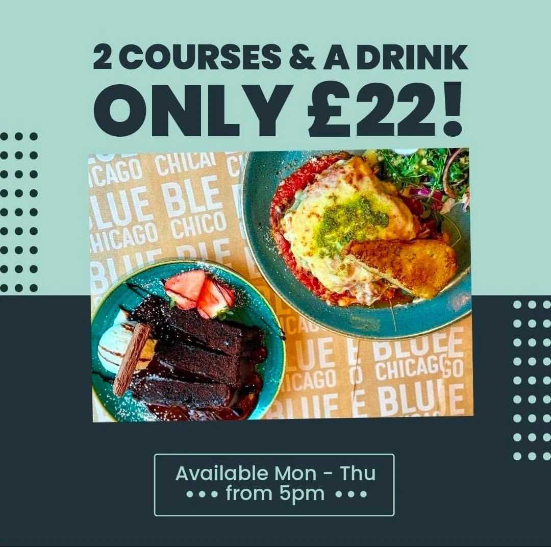 💥 DINNER DEAL YOU DON&rsquo;T WANT TO MISS! 💥

🍽️ Two Courses + a Drink for ONLY &pound;22! 🍸

Available Monday &ndash; Thursday from 5PM
The perfect excuse for a midweek treat 🙌

We&rsquo;re serving it up 12 &lsquo;til late EVERY DAY 🎉
Just tu