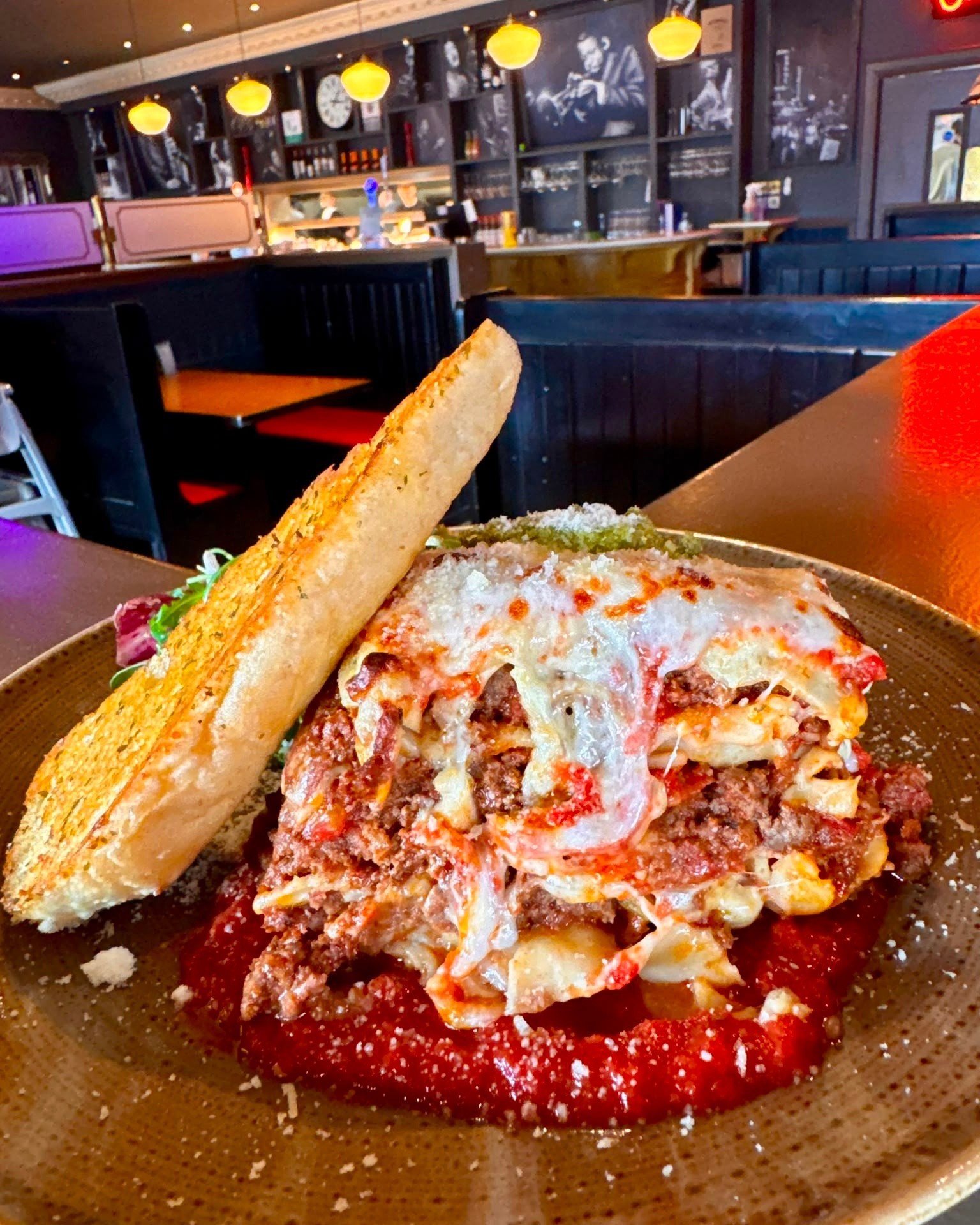 ✨️ TRADITIONAL LASAGNE ✨️

AVAILABLE FROM OUR DAILY MENU AT #bluechicago 🩵🩵🩵

Topped with basil pesto, parmesan, and served with a garlic slice 👌👌👌

OPEN FROM 12-LATE EVERYDAY 

 #eatlocal #cheese #foodstagram #foodie #restaurant #special #belf