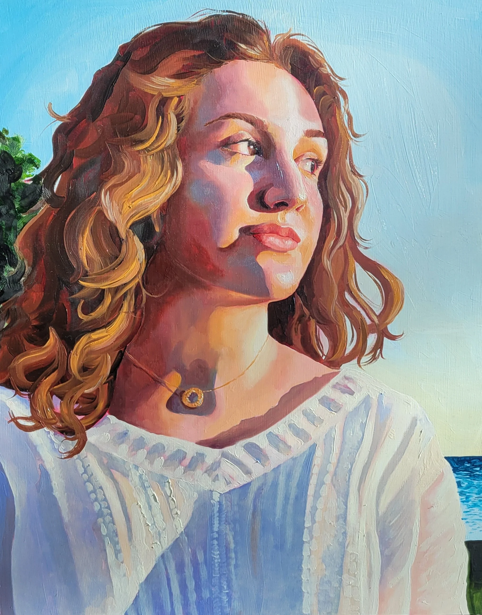 Raye,
Oil paint on wooden panel,
16x20,”
2024