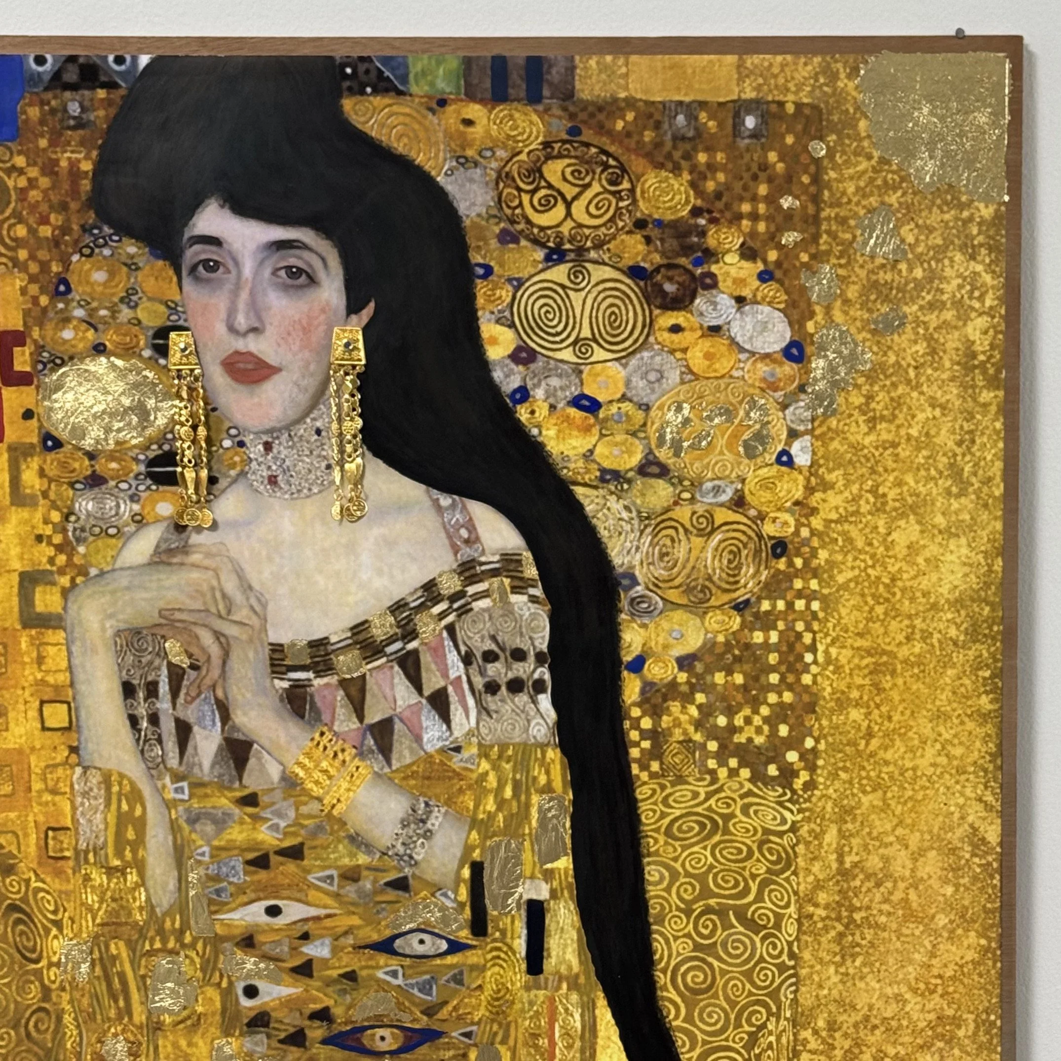 Golden Reflections,
Appropriation,
2024,
Acrylic and mixed media,
102 x 102 cm