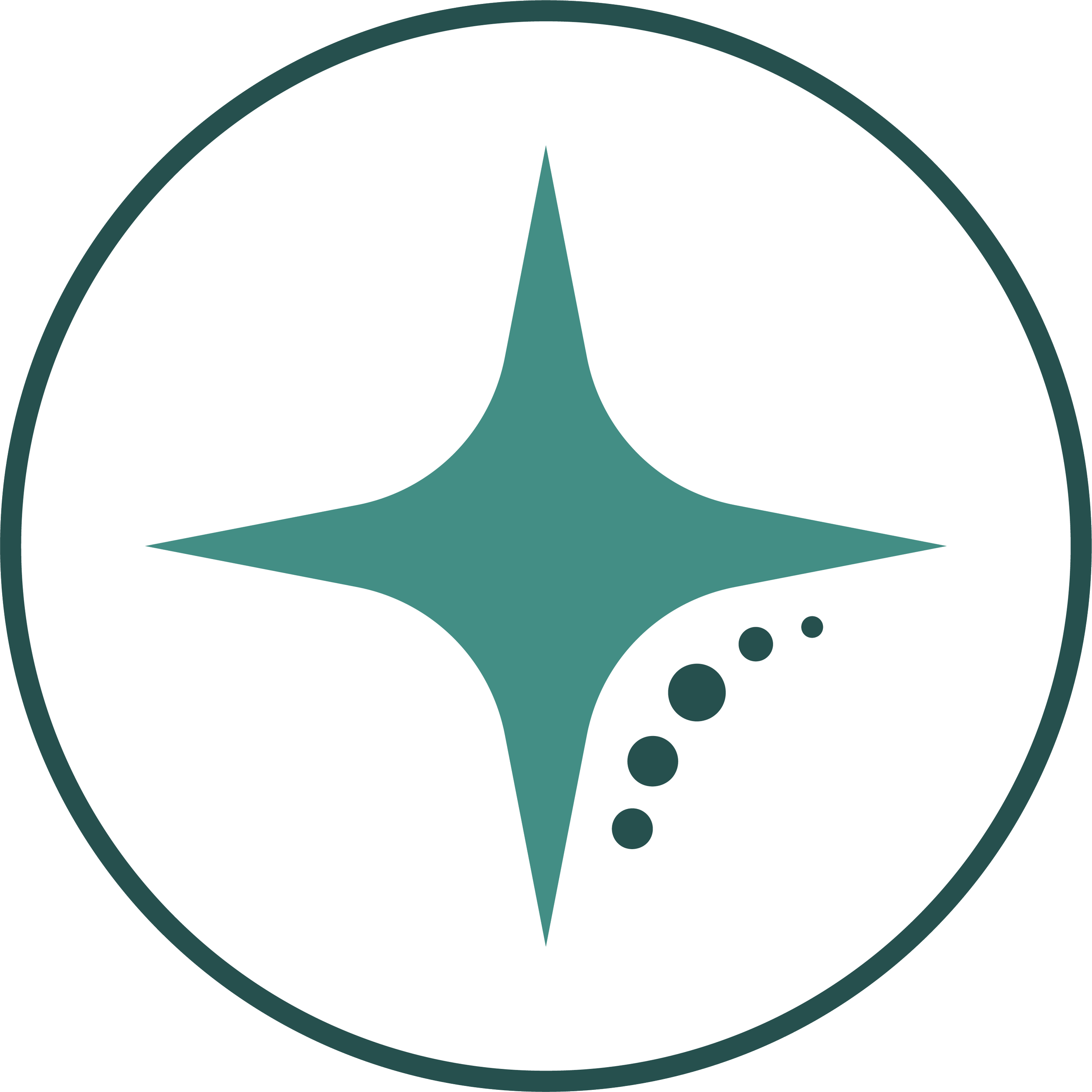 A stylized graphic of a whale tail emerging from water, within a circular frame.