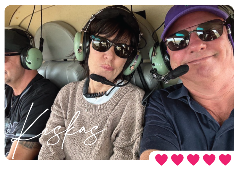 Young Travel customers enjoying a helicopter ride over St. Lucia