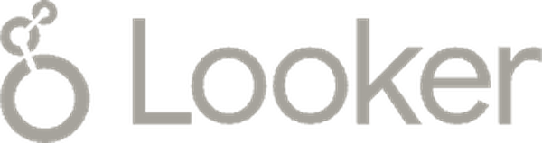 The logo for Loker with a gray color theme and a stylized letter 'L' resembling a magnifying glass, indicating a job search or recruitment service.