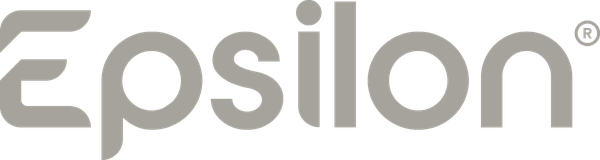 Close-up of the word 'Epsilon' in stylized 3D gray text.
