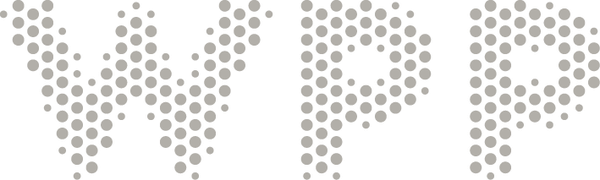 The word 'YUP' is spelled out in large letters made of numerous small gray and white dots.