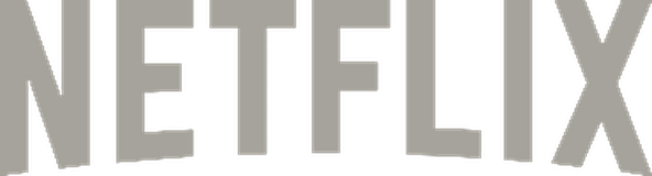 Close-up of the Netflix logo in black and gray.