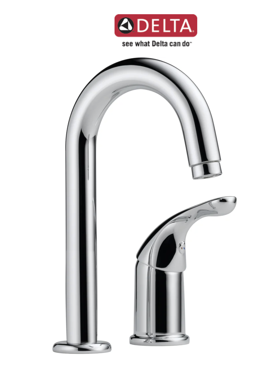 DELTA 1903 DST CHROME 1.5 GPM 2H MINISPR D DM SGL LEVER HDL BAR & PREP FCT
