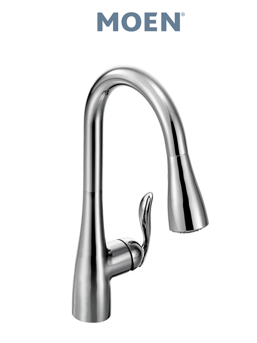 MOEN 7594C ARBOR CHROME 1.5 GPM 1H DM SGL LEVER HDL KITCHEN FCT