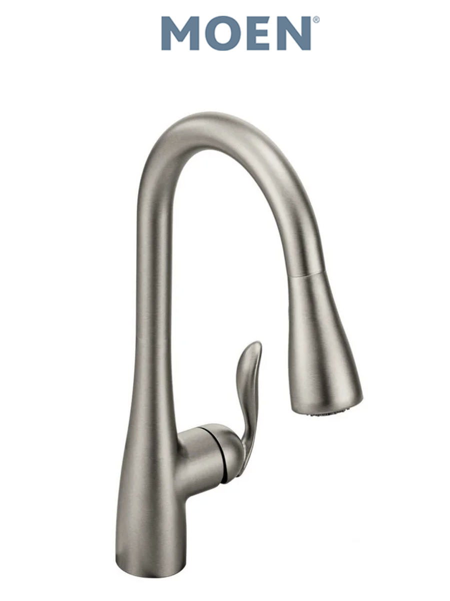 MOEN 7594SRS ARBOR SPOT RESISTANT STAINLESS 1.5 GPM 1H DM SGL LEVER HDL KITCHEN FCT
