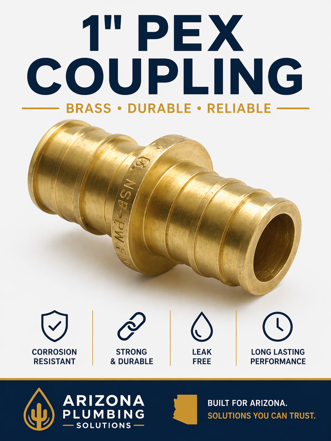 UPONOR LF4541010 1 PROPEX BRASS CPLG L D FREE