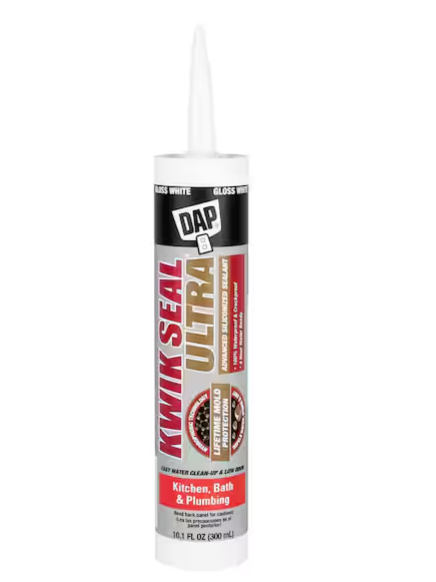 DAP 18897 WHITE 10.1 OZ DAP KWIK S L ULTRA ADVANCED KITCHEN & BATH SILICONIZED SEALANT.png